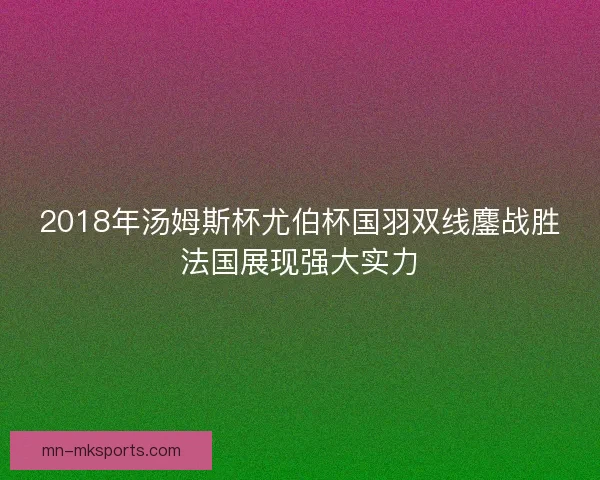 2018年汤姆斯杯尤伯杯国羽双线鏖战胜法国展现强大实力